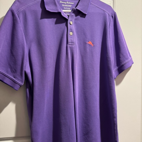 Tommy Bahama Men’s Polo Shirt – Medium – Barely Used - Purple - Picture 5 of 5